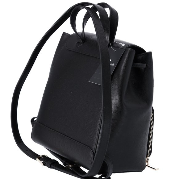 Kate Spade Grain Leather Medium Flap Backpack Black - Picture 6 of 8